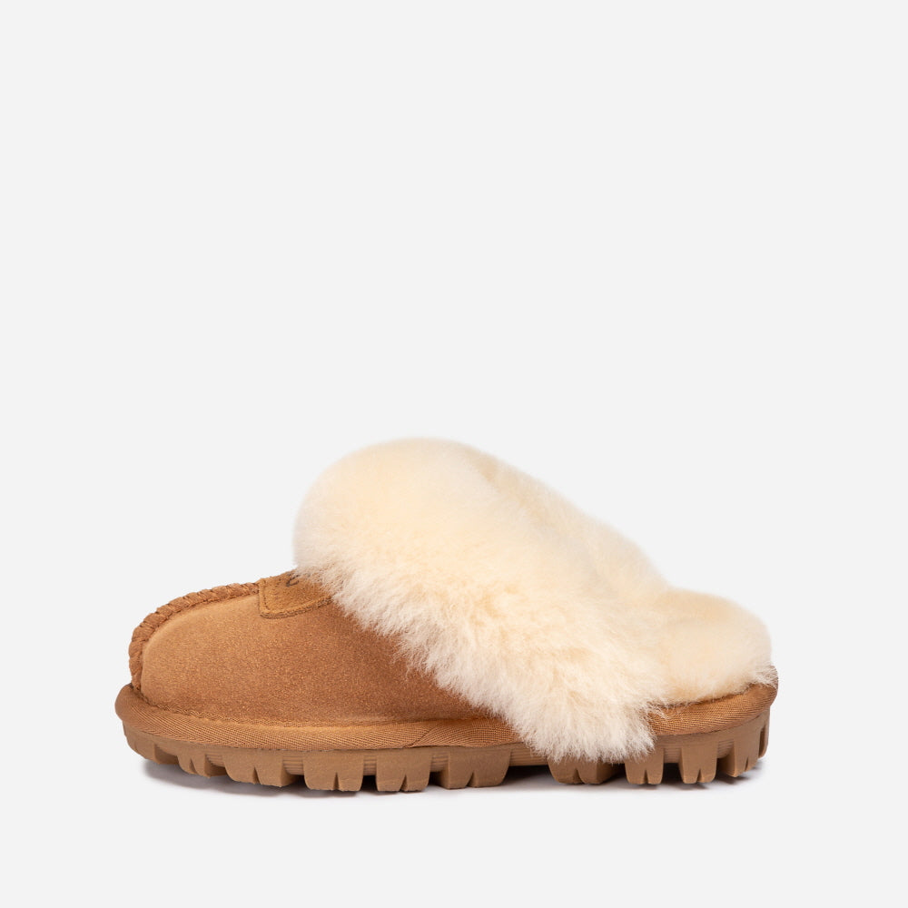 COQUETTE SLIPPER(ELASTIC LOGO & WOOL STRAP) OZWEAR UGG