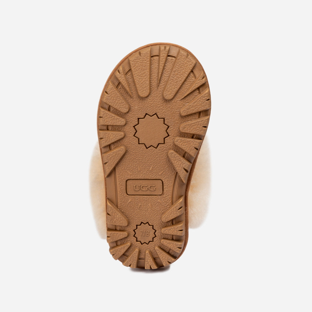 COQUETTE SLIPPER(ELASTIC LOGO & WOOL STRAP) OZWEAR UGG