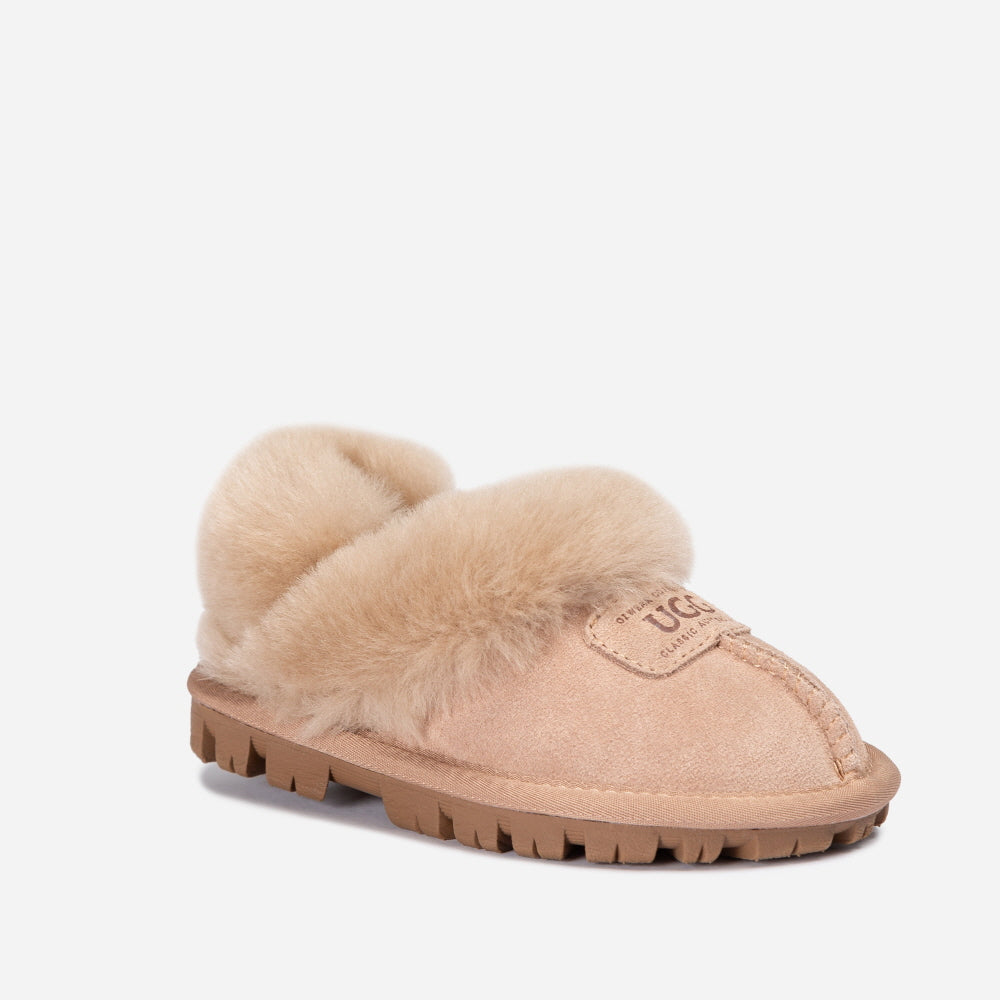 COQUETTE SLIPPER(ELASTIC LOGO & WOOL STRAP) OZWEAR UGG