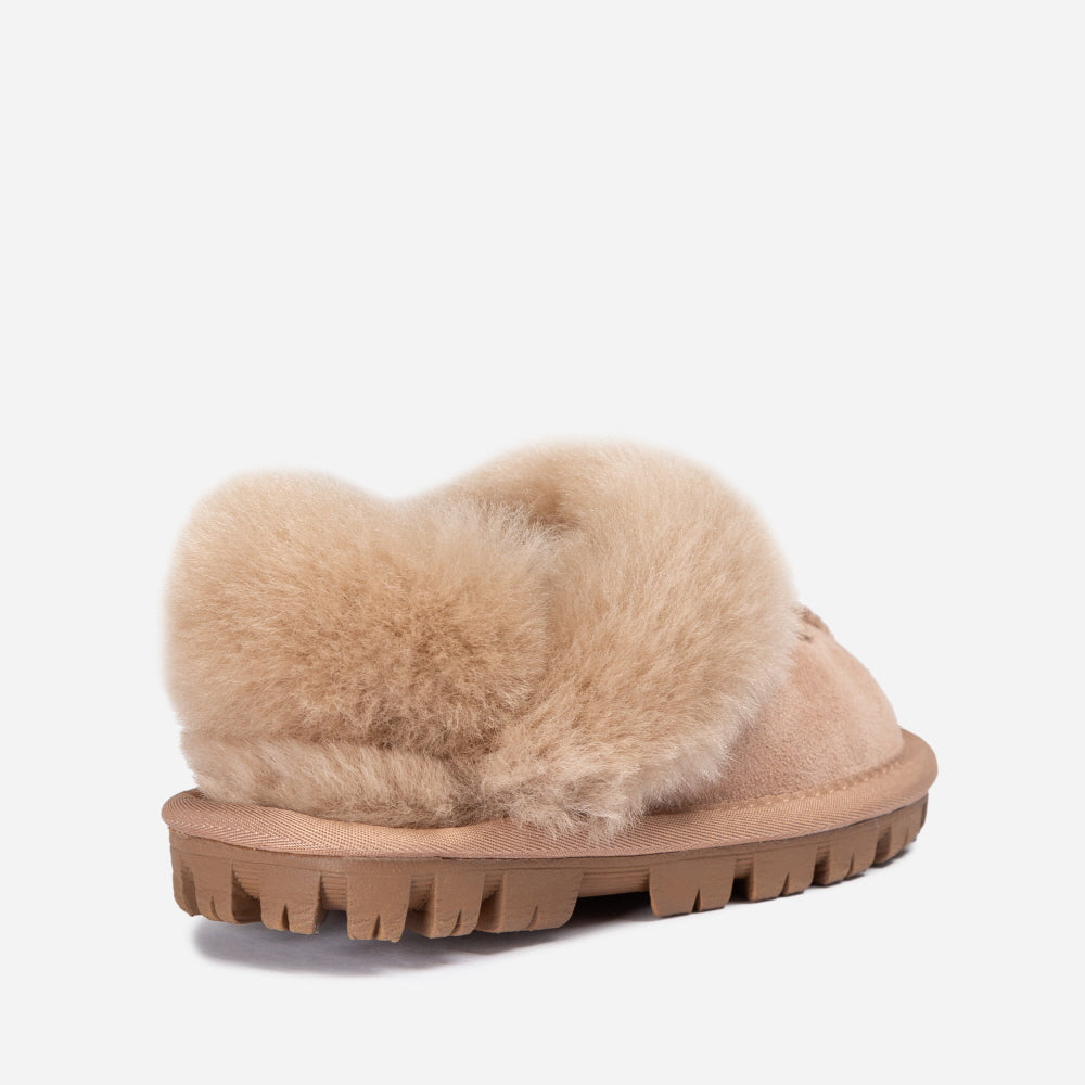 COQUETTE SLIPPER(ELASTIC LOGO & WOOL STRAP) OZWEAR UGG