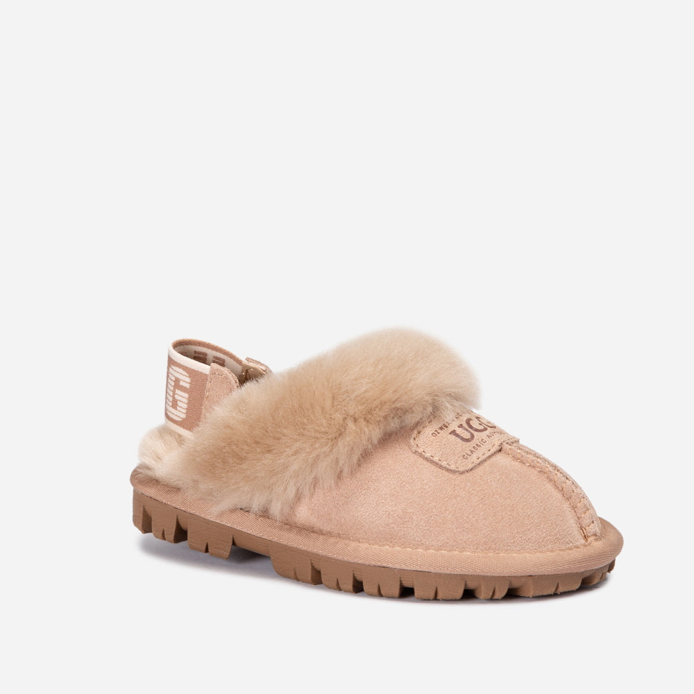 COQUETTE SLIPPER(ELASTIC LOGO & WOOL STRAP) OZWEAR UGG
