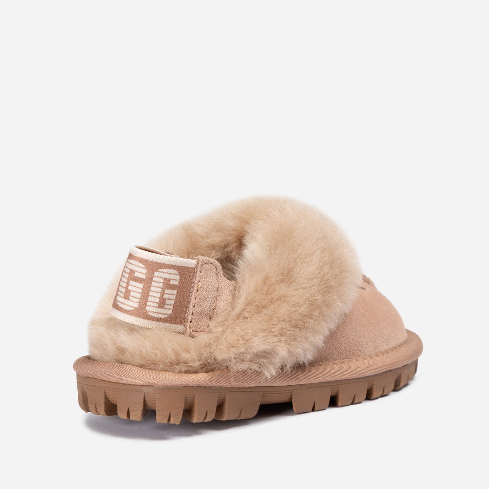 COQUETTE SLIPPER(ELASTIC LOGO & WOOL STRAP) OZWEAR UGG
