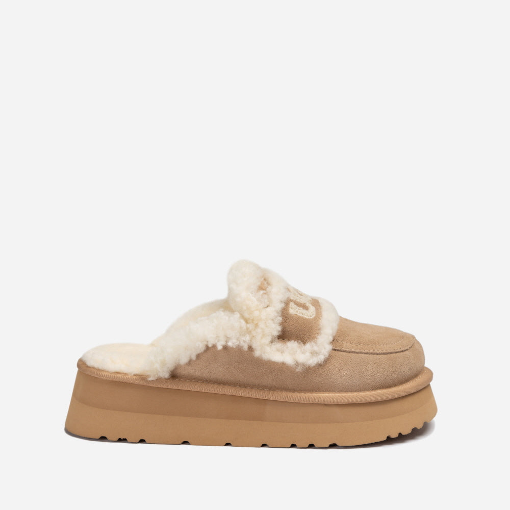 VIOLET SHEARLING PLATFORM SLIPPER OZWEAR UGG