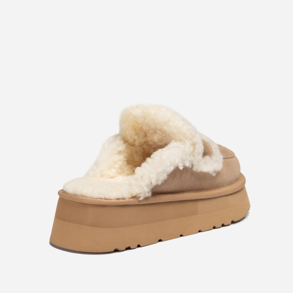 VIOLET SHEARLING PLATFORM SLIPPER OZWEAR UGG