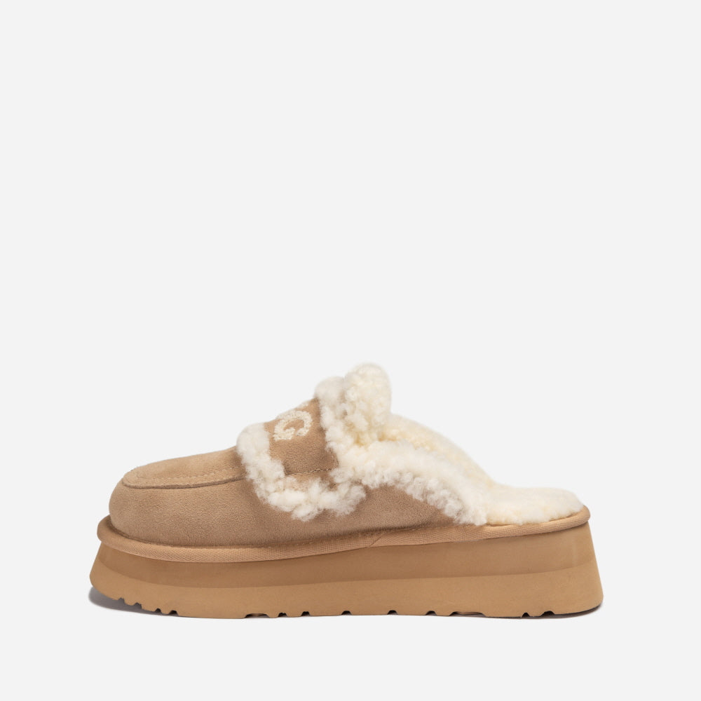 VIOLET SHEARLING PLATFORM SLIPPER OZWEAR UGG