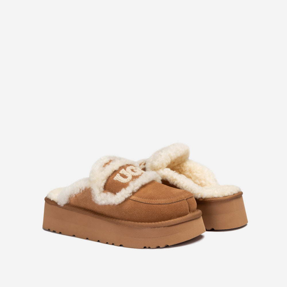 VIOLET SHEARLING PLATFORM SLIPPER OZWEAR UGG