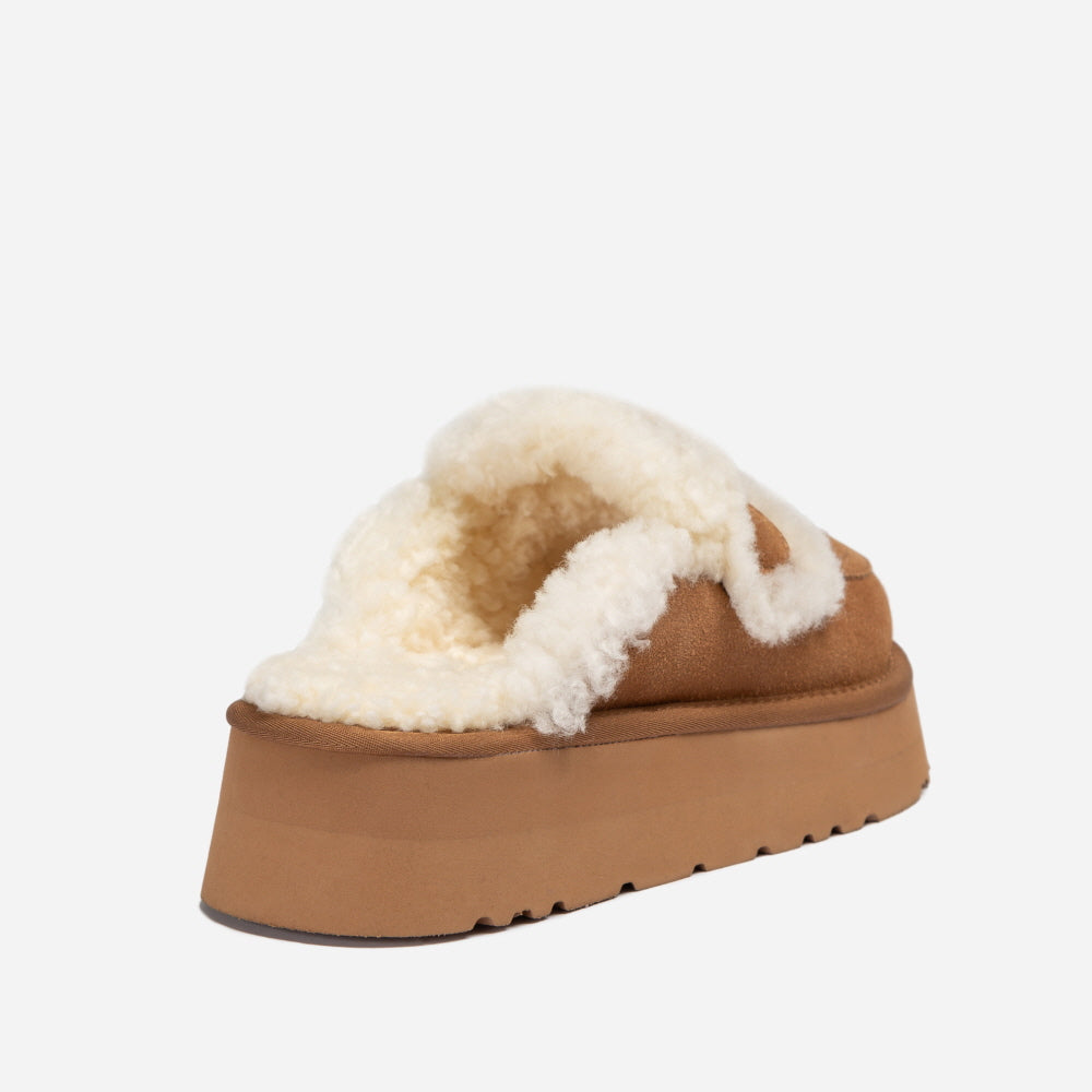 VIOLET SHEARLING PLATFORM SLIPPER OZWEAR UGG