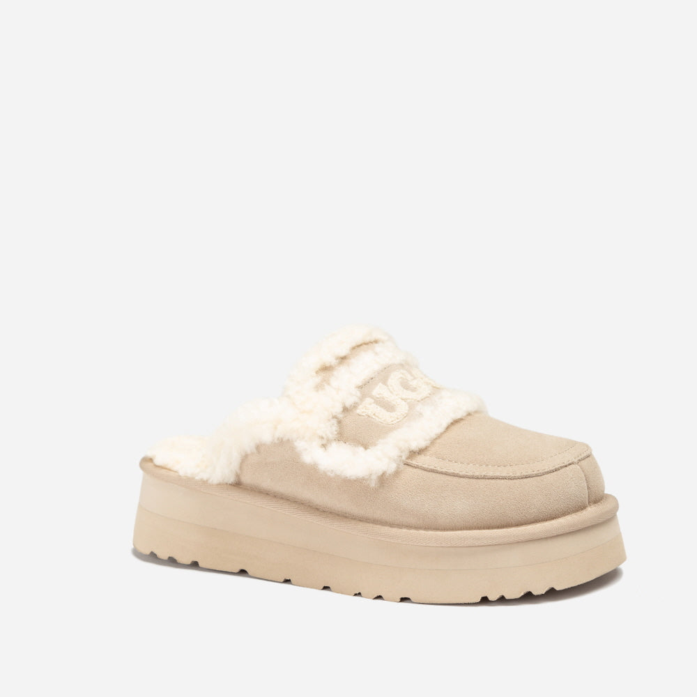 VIOLET SHEARLING PLATFORM SLIPPER OZWEAR UGG