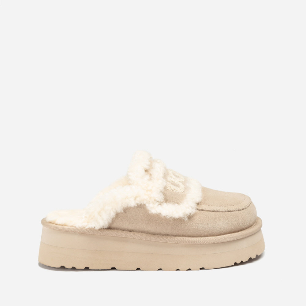 VIOLET SHEARLING PLATFORM SLIPPER OZWEAR UGG