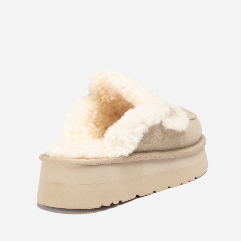VIOLET SHEARLING PLATFORM SLIPPER OZWEAR UGG
