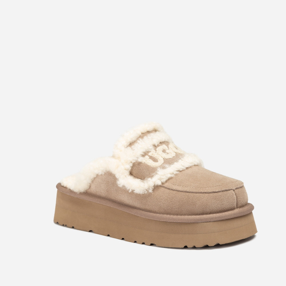 VIOLET SHEARLING PLATFORM SLIPPER OZWEAR UGG