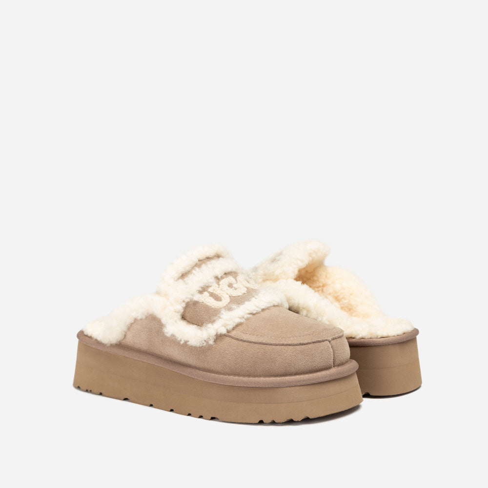 VIOLET SHEARLING PLATFORM SLIPPER OZWEAR UGG