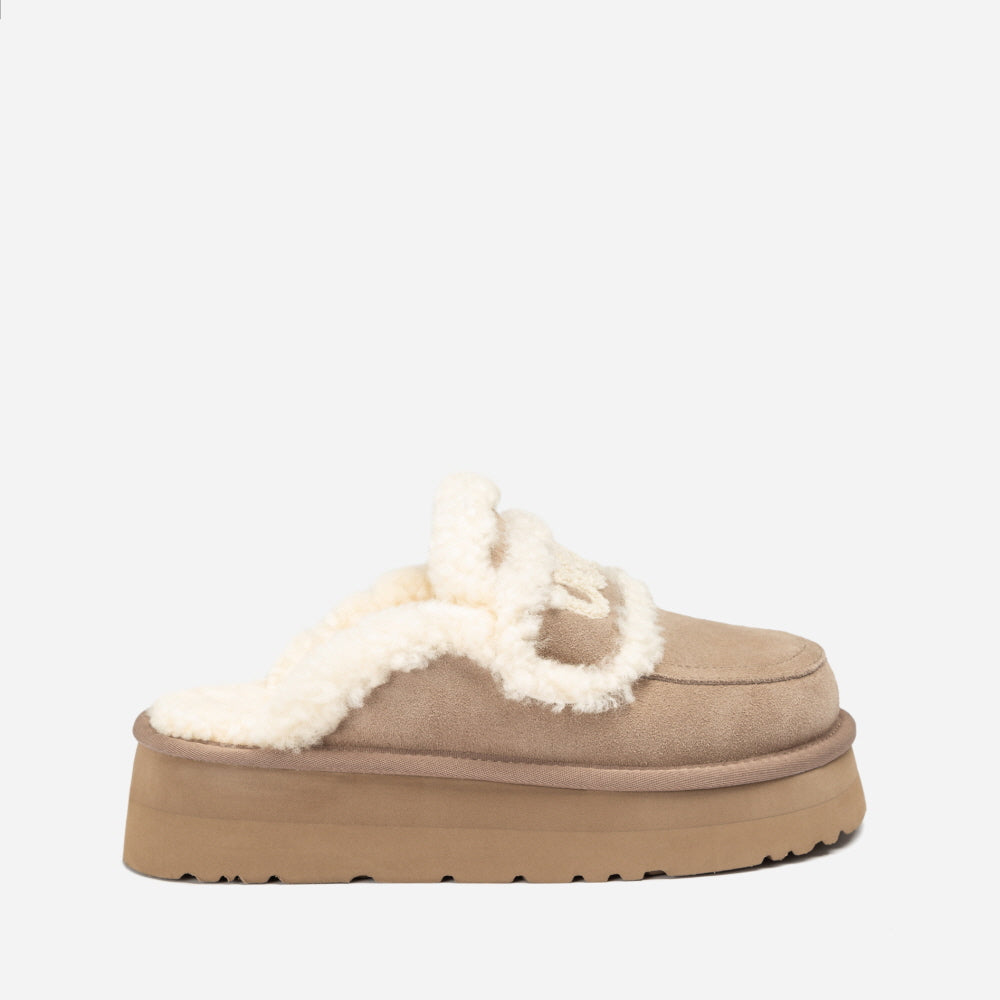 VIOLET SHEARLING PLATFORM SLIPPER OZWEAR UGG