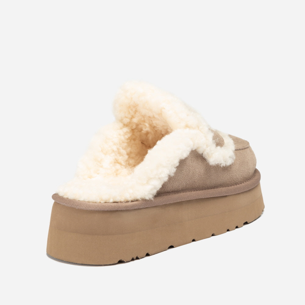 VIOLET SHEARLING PLATFORM SLIPPER OZWEAR UGG