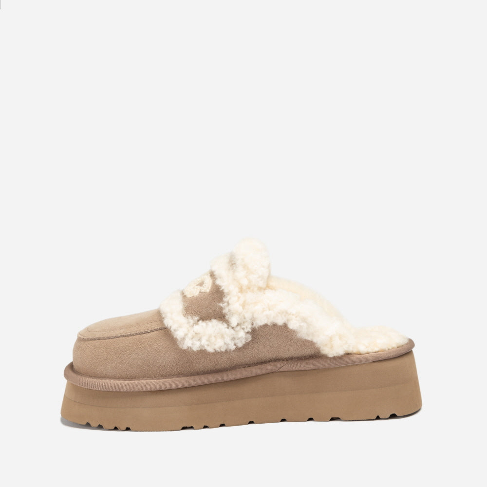 VIOLET SHEARLING PLATFORM SLIPPER OZWEAR UGG