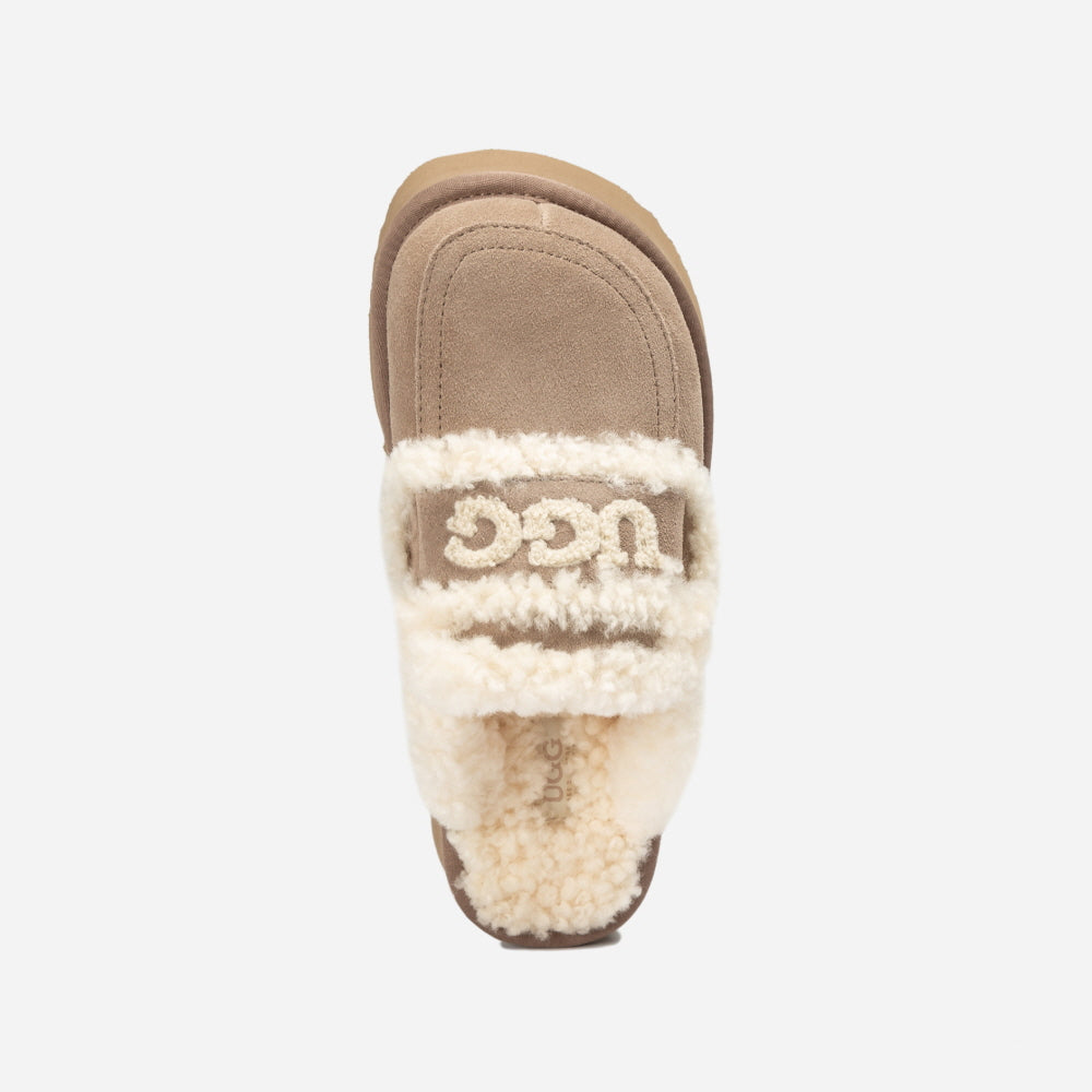 VIOLET SHEARLING PLATFORM SLIPPER OZWEAR UGG