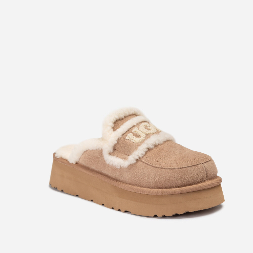 VIOLET SHEARLING PLATFORM SLIPPER OZWEAR UGG