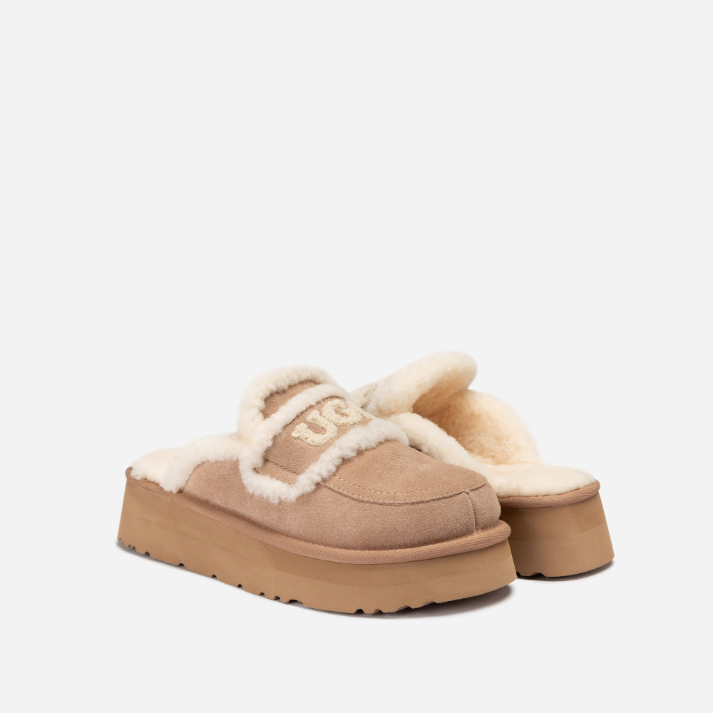 VIOLET SHEARLING PLATFORM SLIPPER OZWEAR UGG