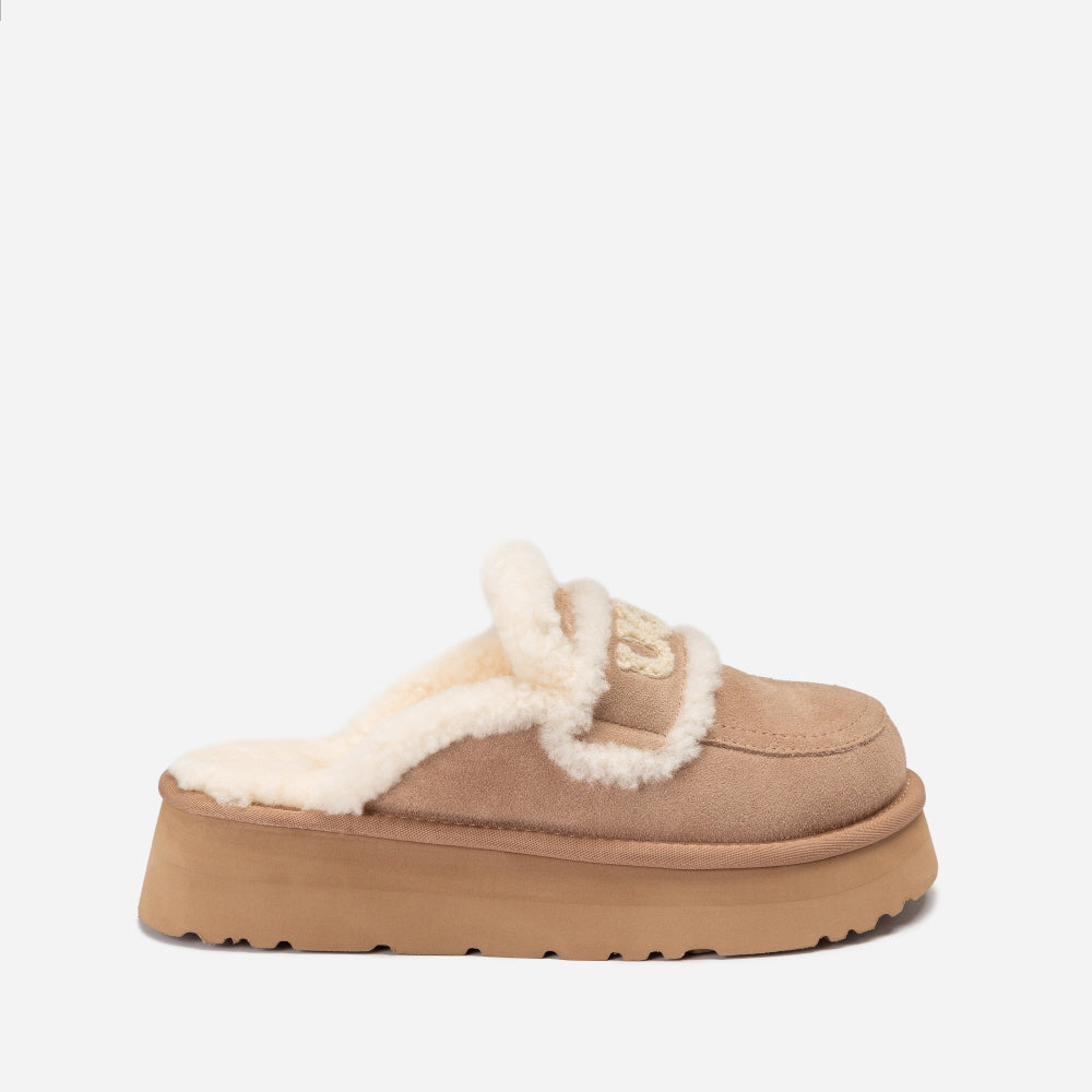 VIOLET SHEARLING PLATFORM SLIPPER OZWEAR UGG