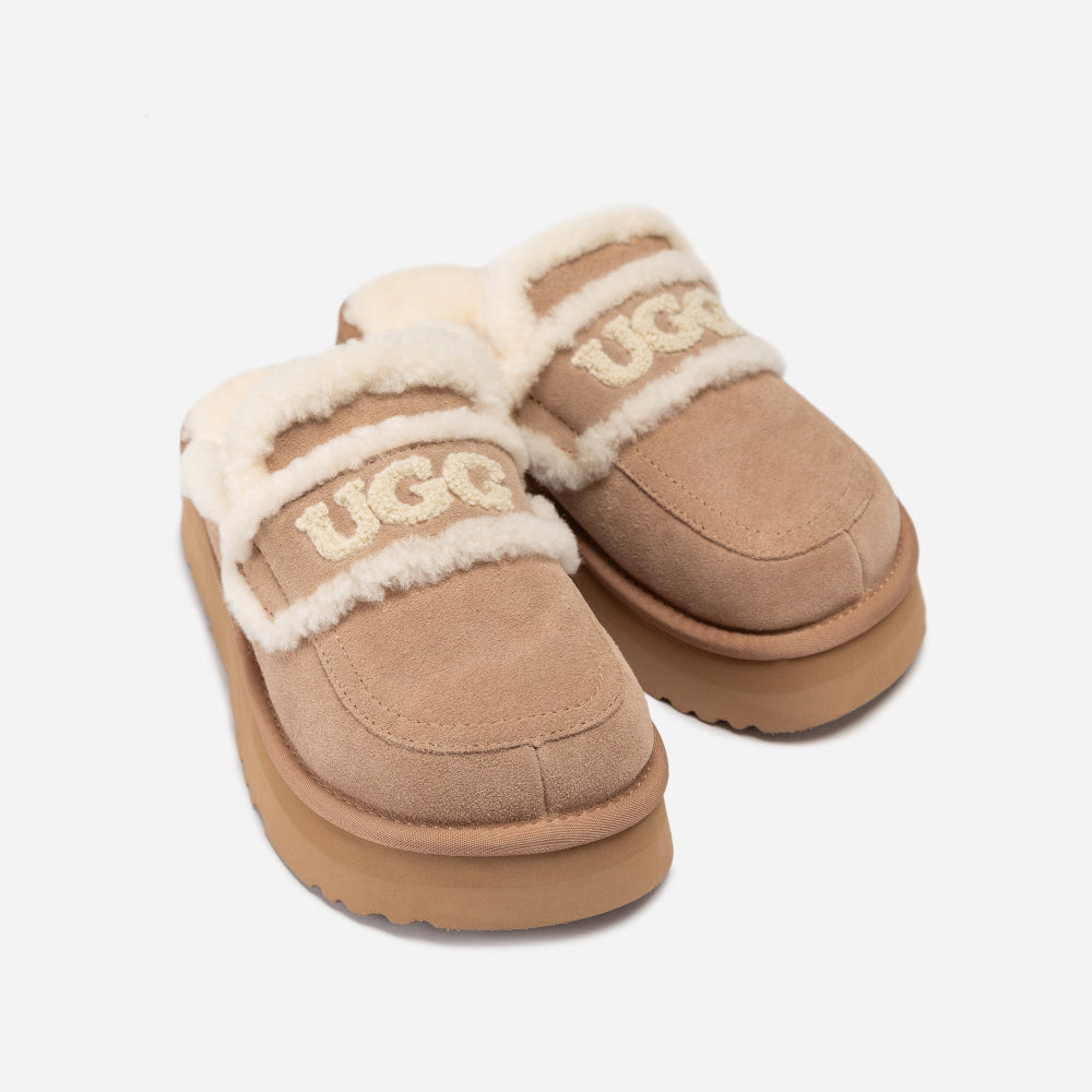 VIOLET SHEARLING PLATFORM SLIPPER OZWEAR UGG