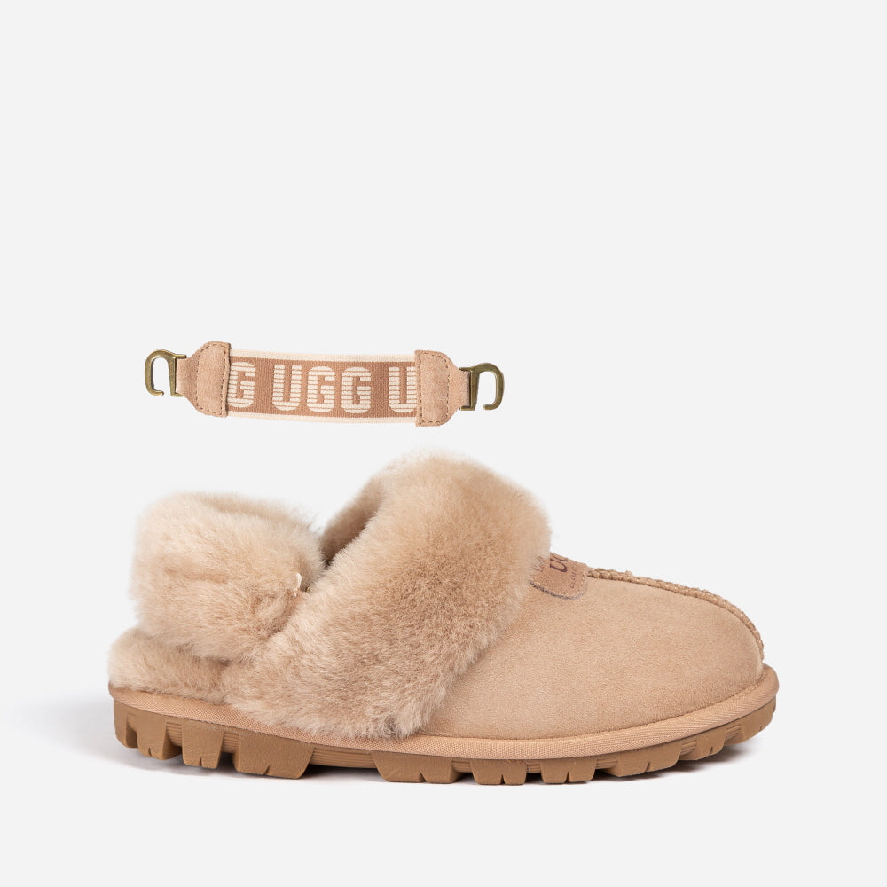 COQUETTE SLIPPER (ELASTIC LOGO & WOOL STRAP) OZWEAR UGG