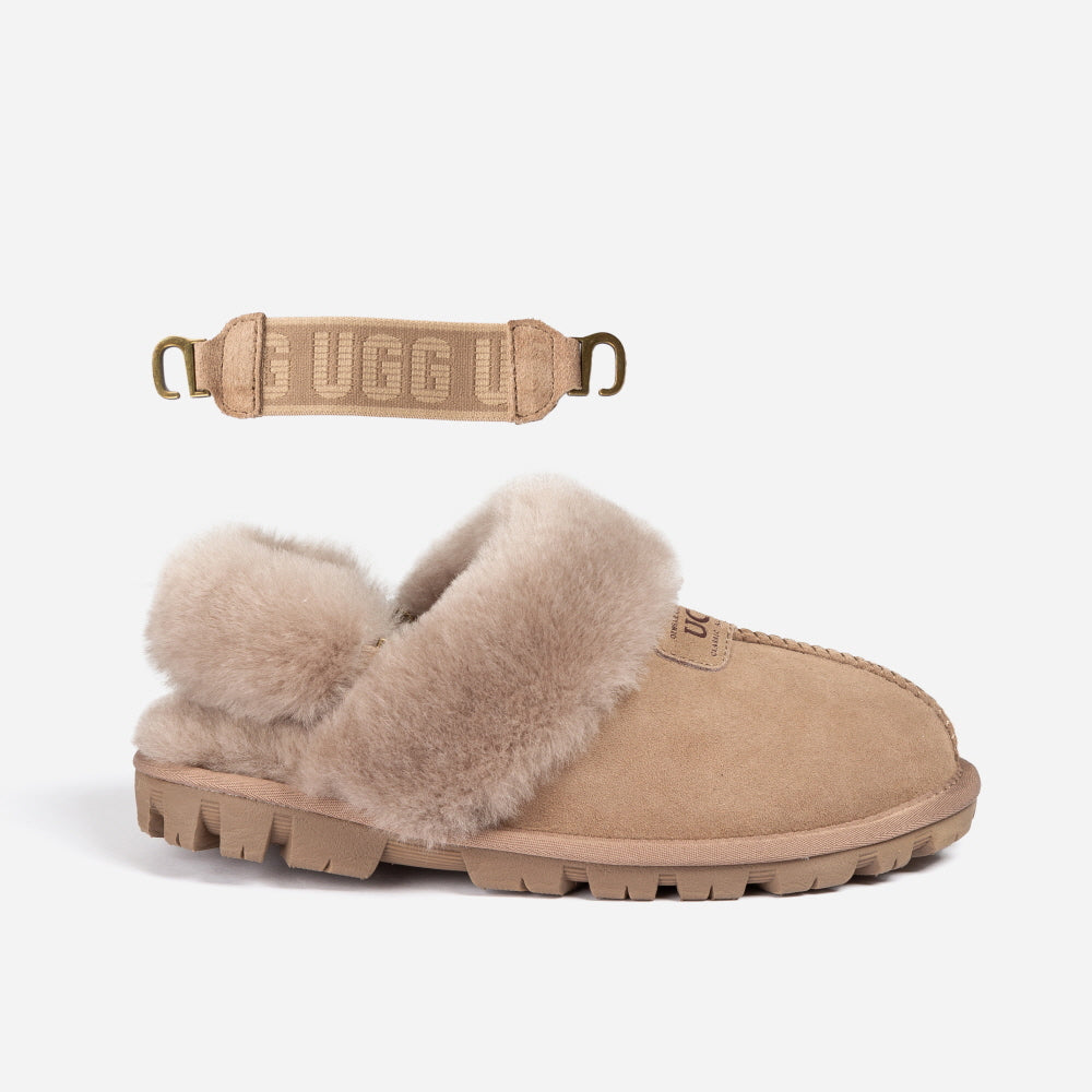 COQUETTE SLIPPER (ELASTIC LOGO & WOOL STRAP) OZWEAR UGG