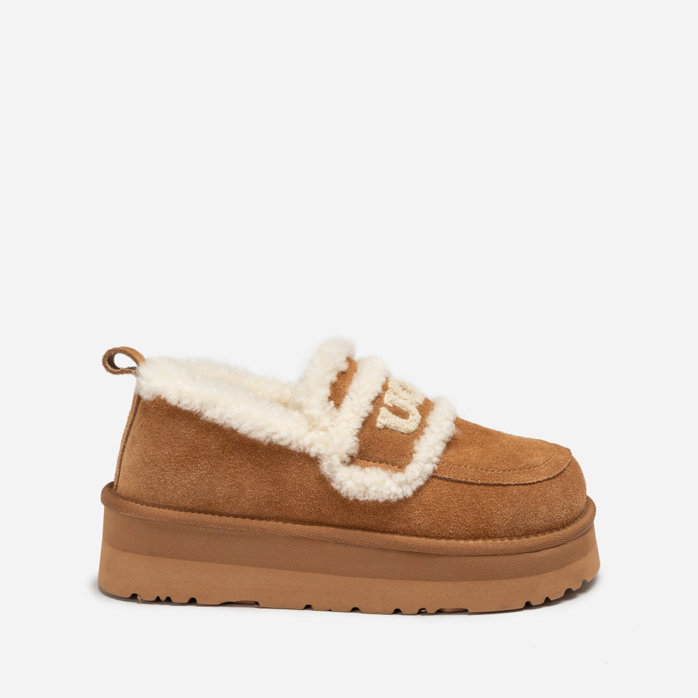 VIOLET SHEARLING PLATFORM LOAFER OZWEAR UGG OB939P