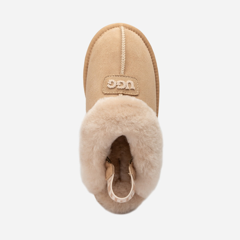 COQUETTE EMB LOGO SLIPPER (ELASTIC LOGO & WOOL STRAP) OZWEAR UGG OB114DE