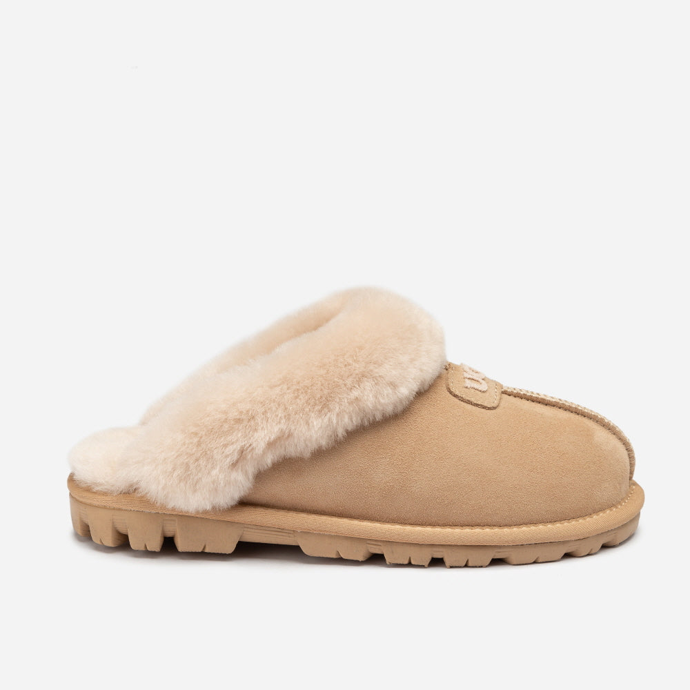 COQUETTE EMB LOGO SLIPPER (ELASTIC LOGO & WOOL STRAP) OZWEAR UGG OB114DE