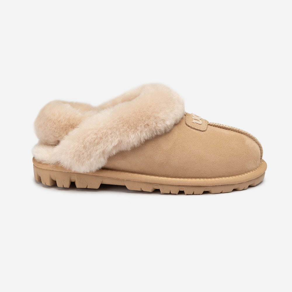 COQUETTE EMB LOGO SLIPPER (ELASTIC LOGO & WOOL STRAP) OZWEAR UGG OB114DE