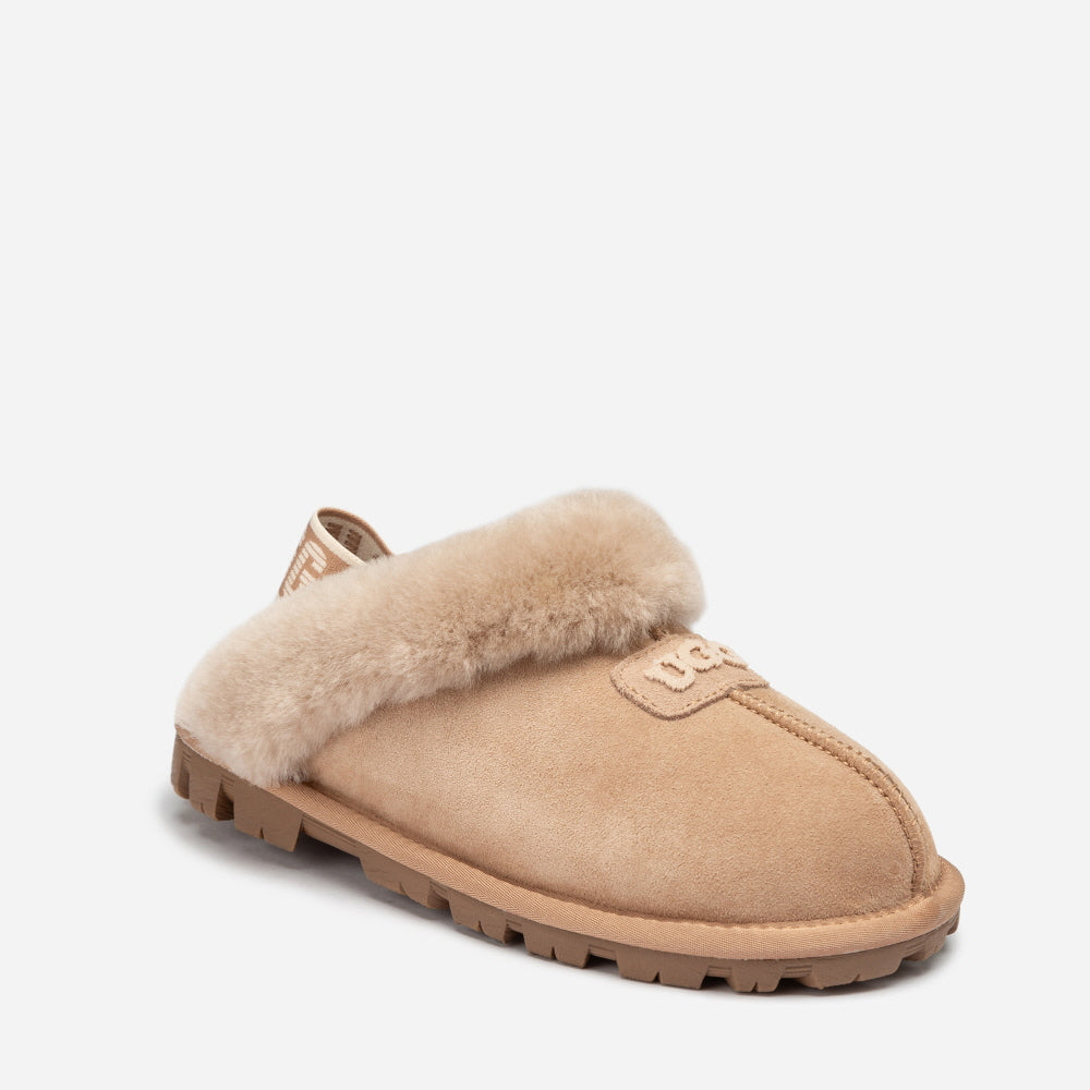 COQUETTE EMB LOGO SLIPPER (ELASTIC LOGO & WOOL STRAP) OZWEAR UGG OB114DE
