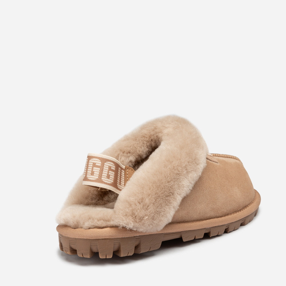 COQUETTE EMB LOGO SLIPPER (ELASTIC LOGO & WOOL STRAP) OZWEAR UGG OB114DE
