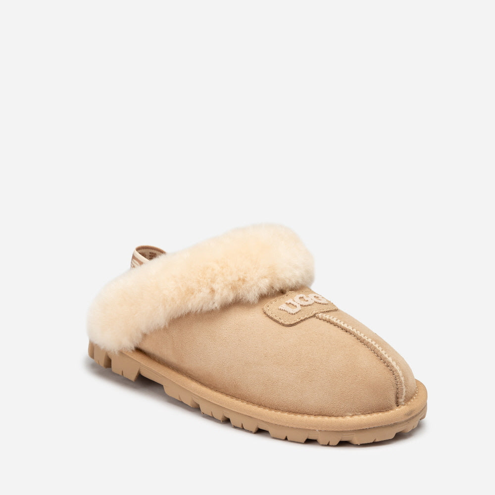 COQUETTE EMB LOGO SLIPPER (ELASTIC LOGO & WOOL STRAP) OZWEAR UGG OB114DE