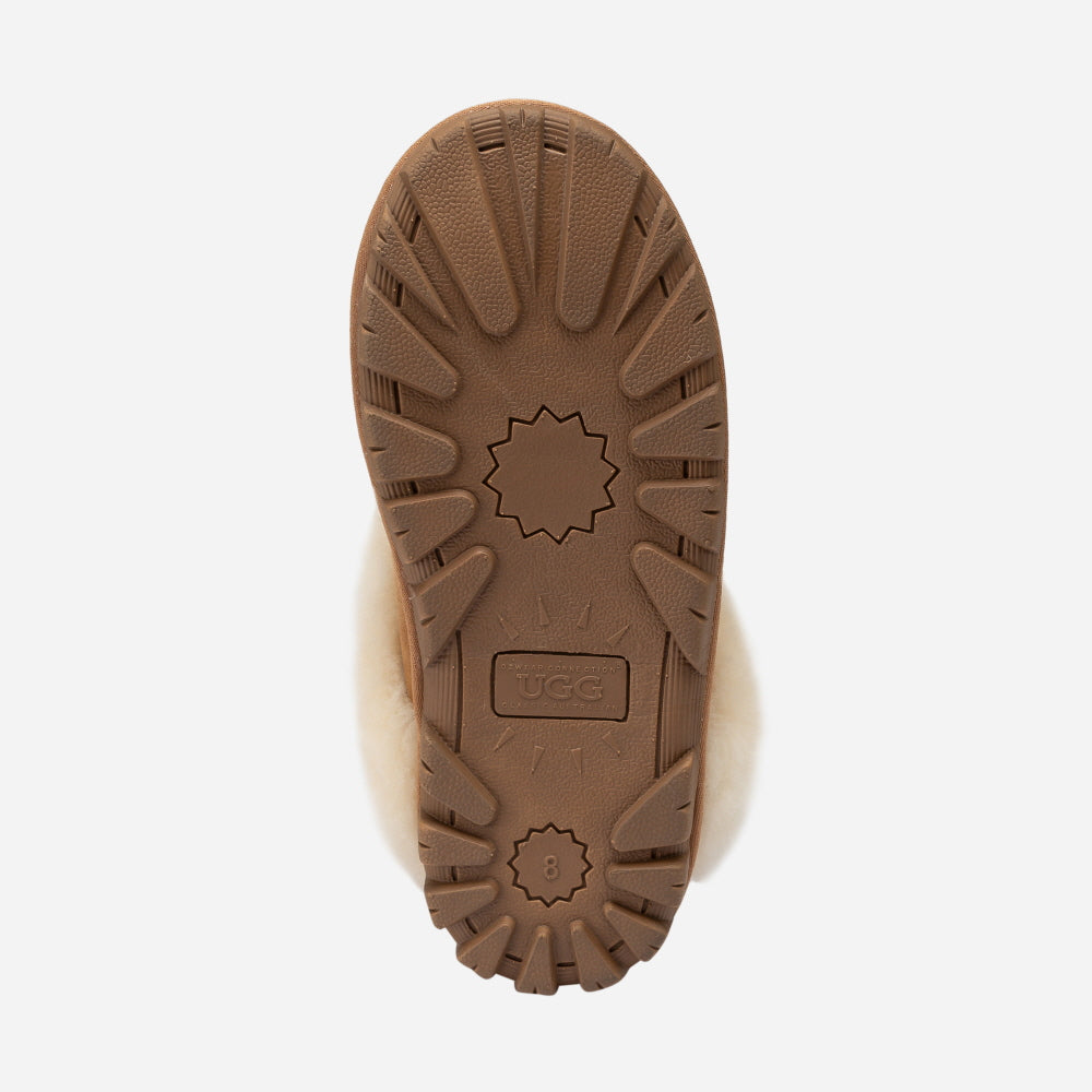 COQUETTE EMB LOGO SLIPPER (ELASTIC LOGO & WOOL STRAP) OZWEAR UGG OB114DE