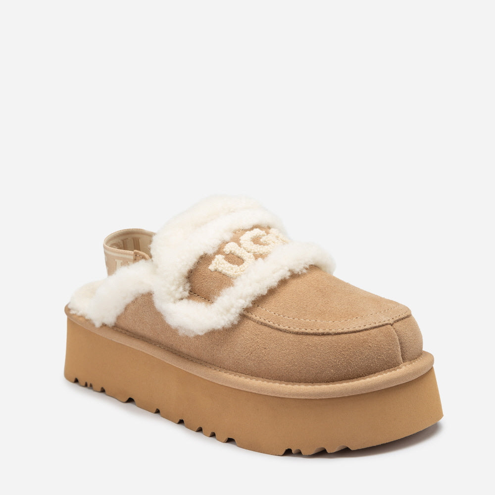 VIOLET SHEARLING PLATFORM SLIPPER(DETACHABLE  FEATURE) OZWEAR UGG OB938PD