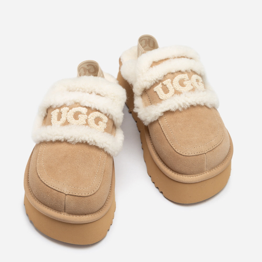 VIOLET SHEARLING PLATFORM SLIPPER(DETACHABLE  FEATURE) OZWEAR UGG OB938PD
