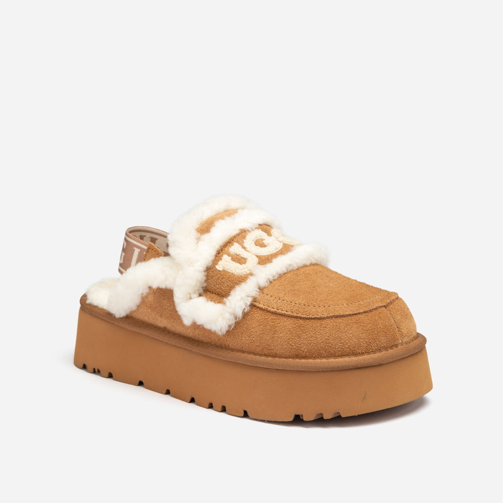 VIOLET SHEARLING PLATFORM SLIPPER(DETACHABLE  FEATURE) OZWEAR UGG OB938PD