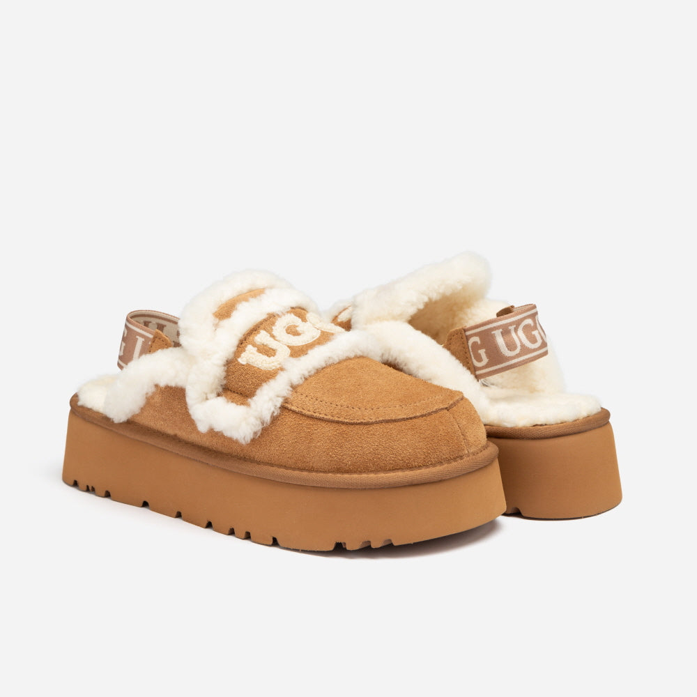 VIOLET SHEARLING PLATFORM SLIPPER(DETACHABLE  FEATURE) OZWEAR UGG OB938PD