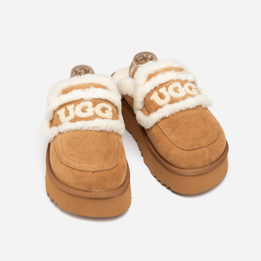 VIOLET SHEARLING PLATFORM SLIPPER(DETACHABLE  FEATURE) OZWEAR UGG OB938PD