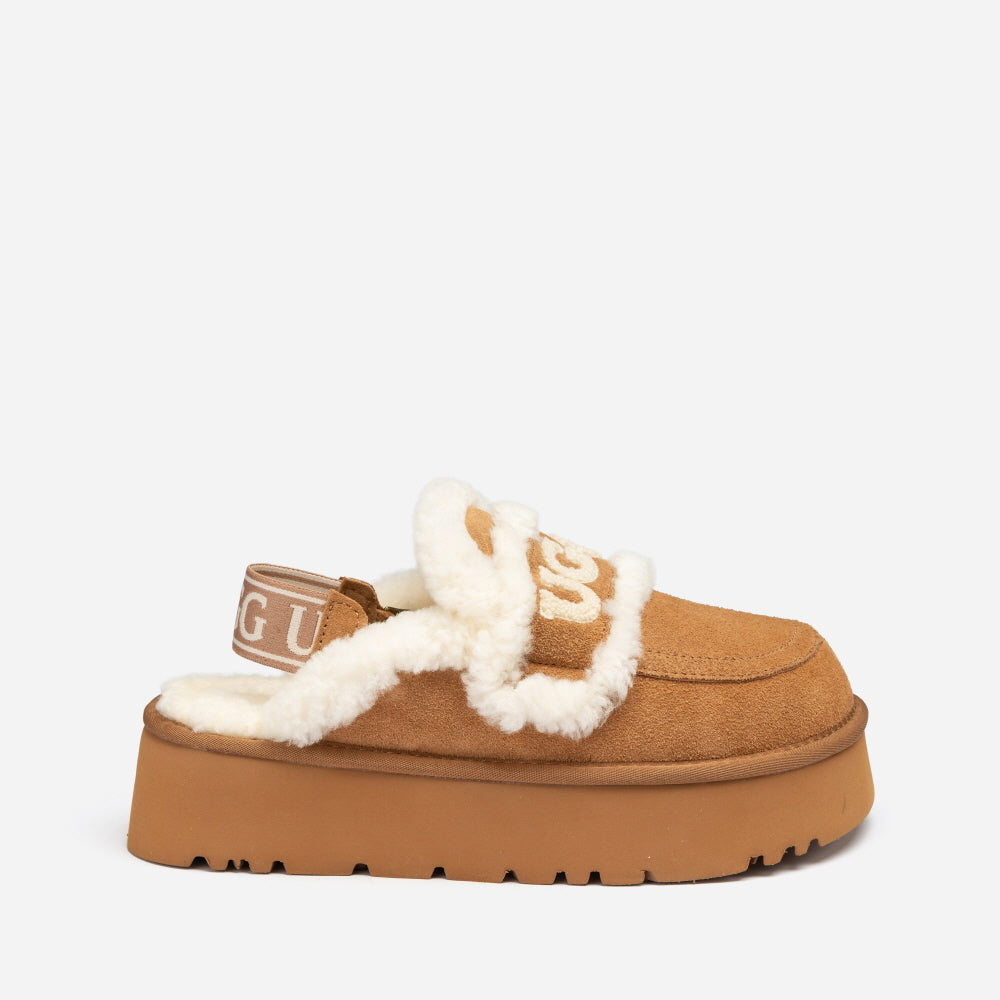 VIOLET SHEARLING PLATFORM SLIPPER(DETACHABLE  FEATURE) OZWEAR UGG OB938PD