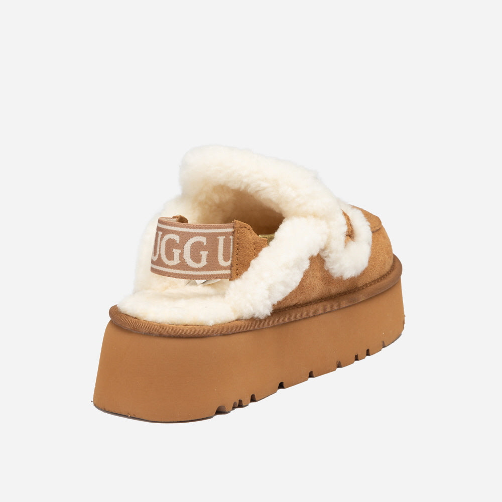 VIOLET SHEARLING PLATFORM SLIPPER(DETACHABLE  FEATURE) OZWEAR UGG OB938PD