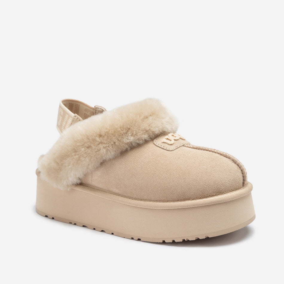 COQUETTE EMB LOGO PLATFORM SLIPPER (ELASTIC LOGO & WOOL STRAP) OZWEAR UGG OB114PDE