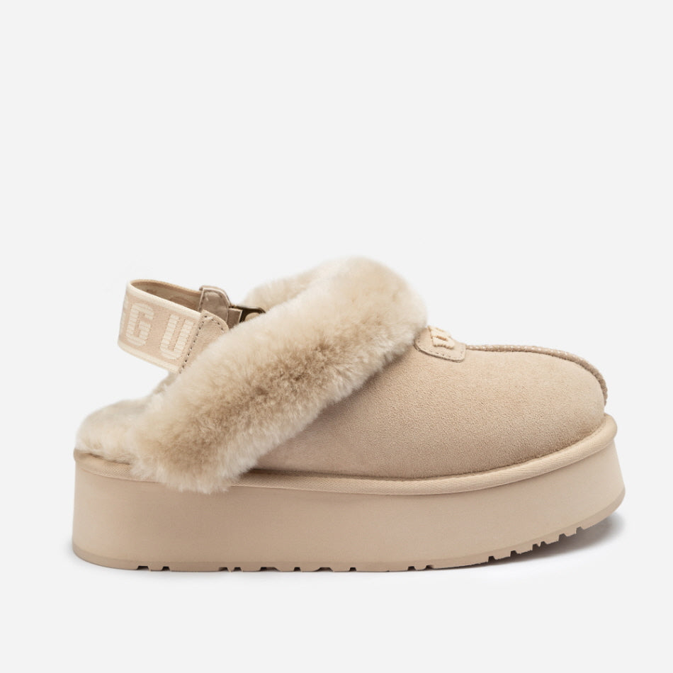 COQUETTE EMB LOGO PLATFORM SLIPPER (ELASTIC LOGO & WOOL STRAP) OZWEAR UGG OB114PDE