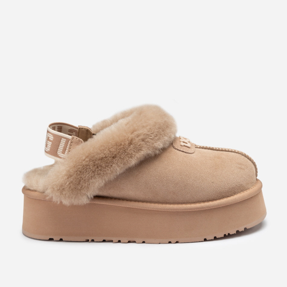 COQUETTE EMB LOGO PLATFORM SLIPPER (ELASTIC LOGO & WOOL STRAP) OZWEAR UGG OB114PDE