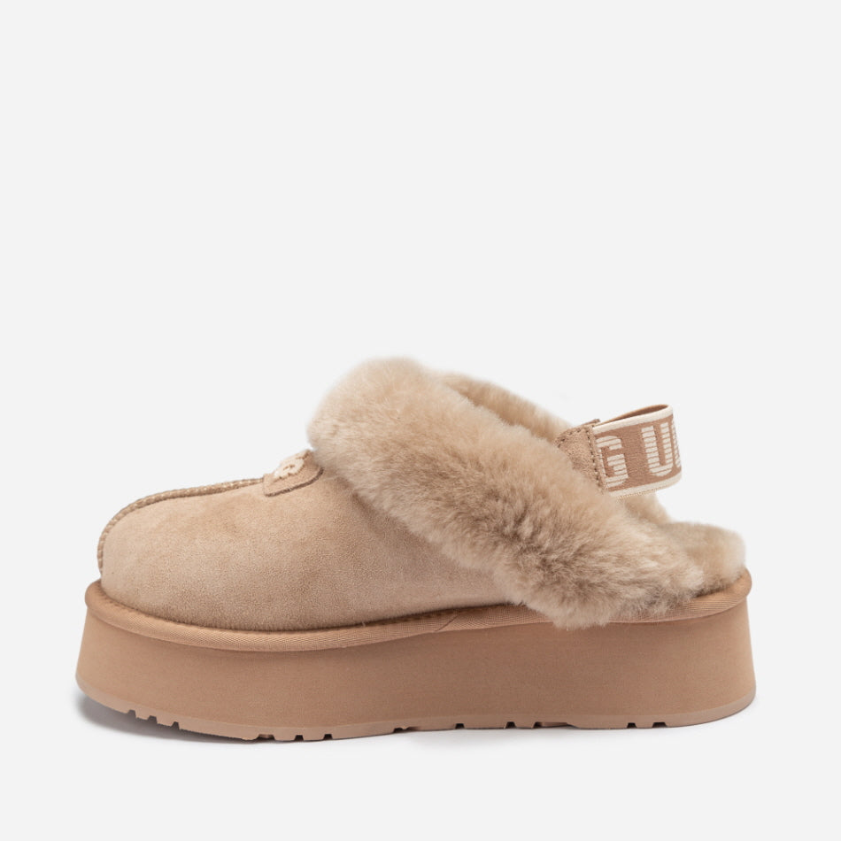 COQUETTE EMB LOGO PLATFORM SLIPPER (ELASTIC LOGO & WOOL STRAP) OZWEAR UGG OB114PDE