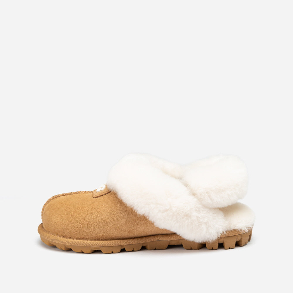 COQUETTE EMB LOGO SLIPPER (ELASTIC LOGO & WOOL STRAP) OZWEAR UGG OB114DE