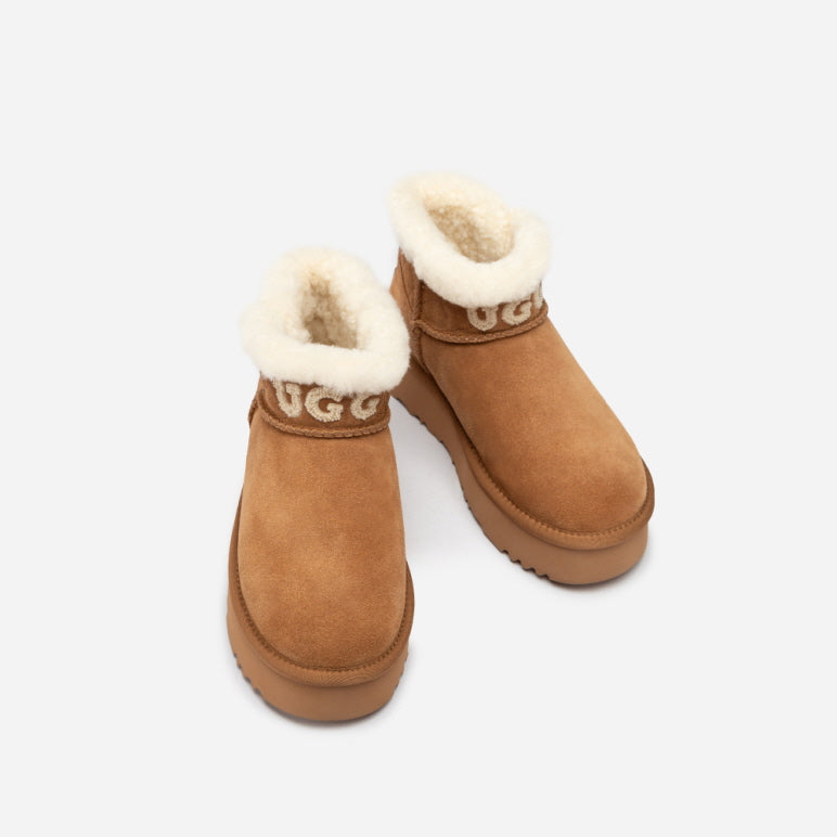 BONDI MATELASSÉ SHEARLING ULTRA MINI PLATFORM BOOT OB915MUP