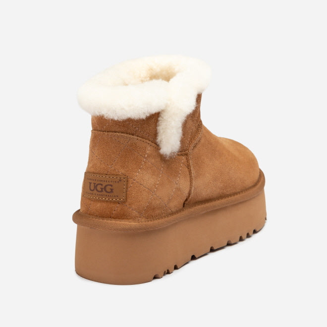 BONDI MATELASSÉ SHEARLING ULTRA MINI PLATFORM BOOT OB915MUP