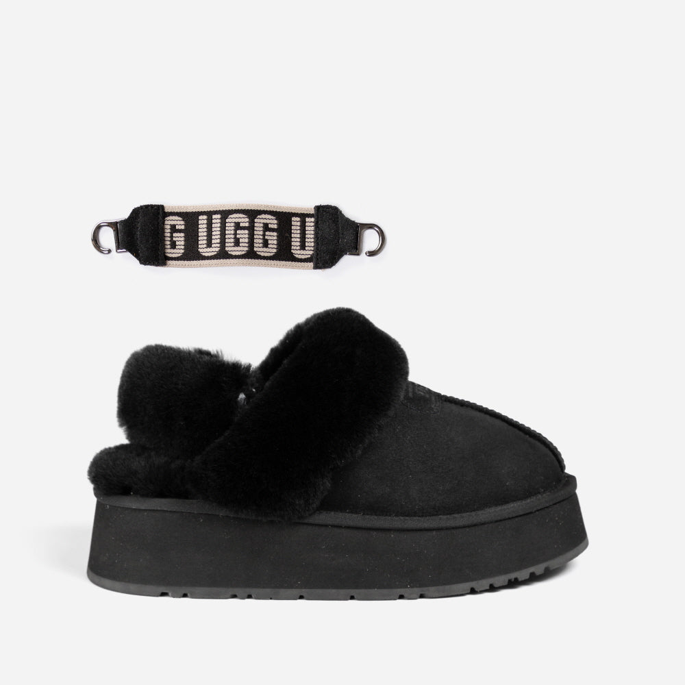 COQUETTE PLATFORM SLIPPER (ELASTIC LOGO & WOOL STRAP) OZWEAR UGG OB114CPD