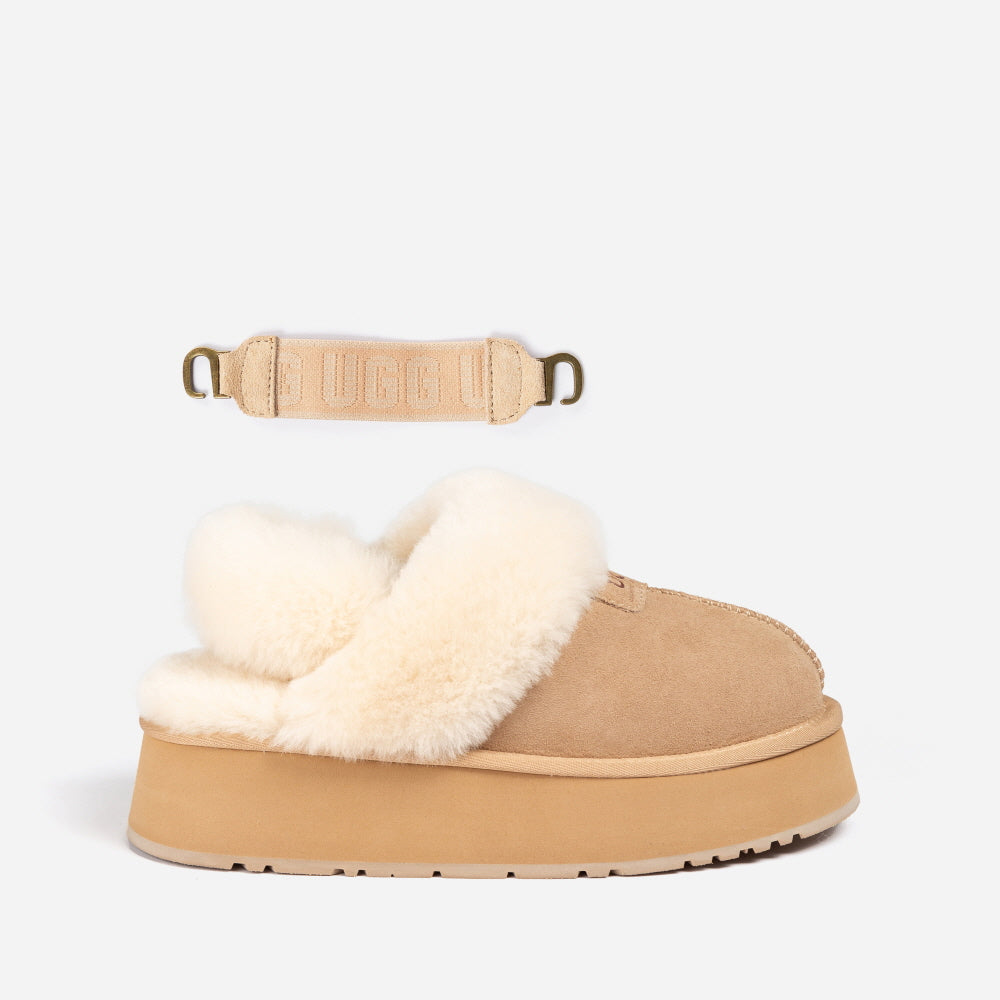 COQUETTE PLATFORM SLIPPER (ELASTIC LOGO & WOOL STRAP) OZWEAR UGG OB114CPD